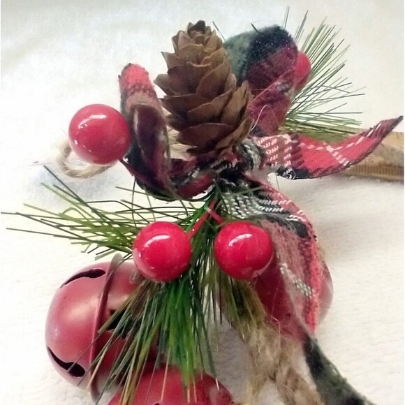 Holiday Time Wreath with Red Bells Christmas Ornament - Picture 10 of 10
